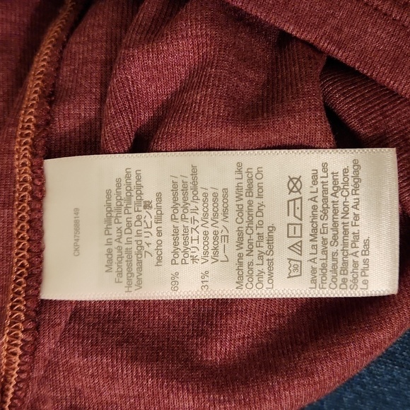 NWT Madewell Maroon Light Weight  Turtleneck-Size M​​​​​​​​ - Picture 4 of 4